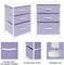 Sorbus Nightstand with 3 Drawers - Furniture Storage for Bedroom, Closet, Office Organization - Steel Frame, Wood Top, Pastel Fabric Bin